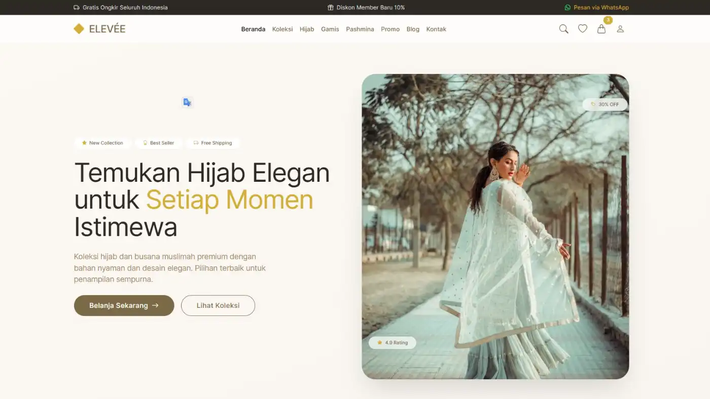 ElHijab Web Template Hijab Fashion