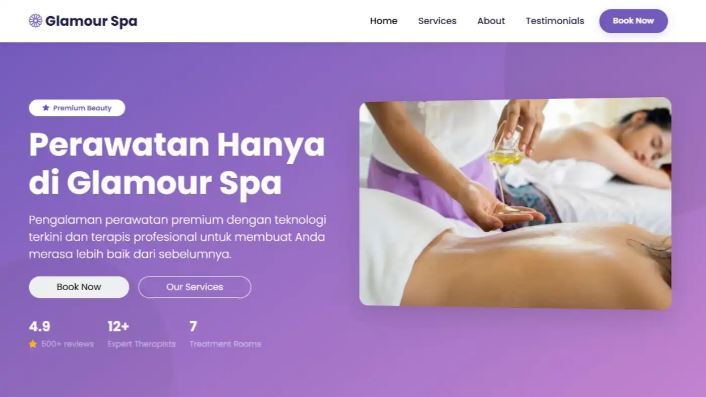 Glamour Web Template Spa
