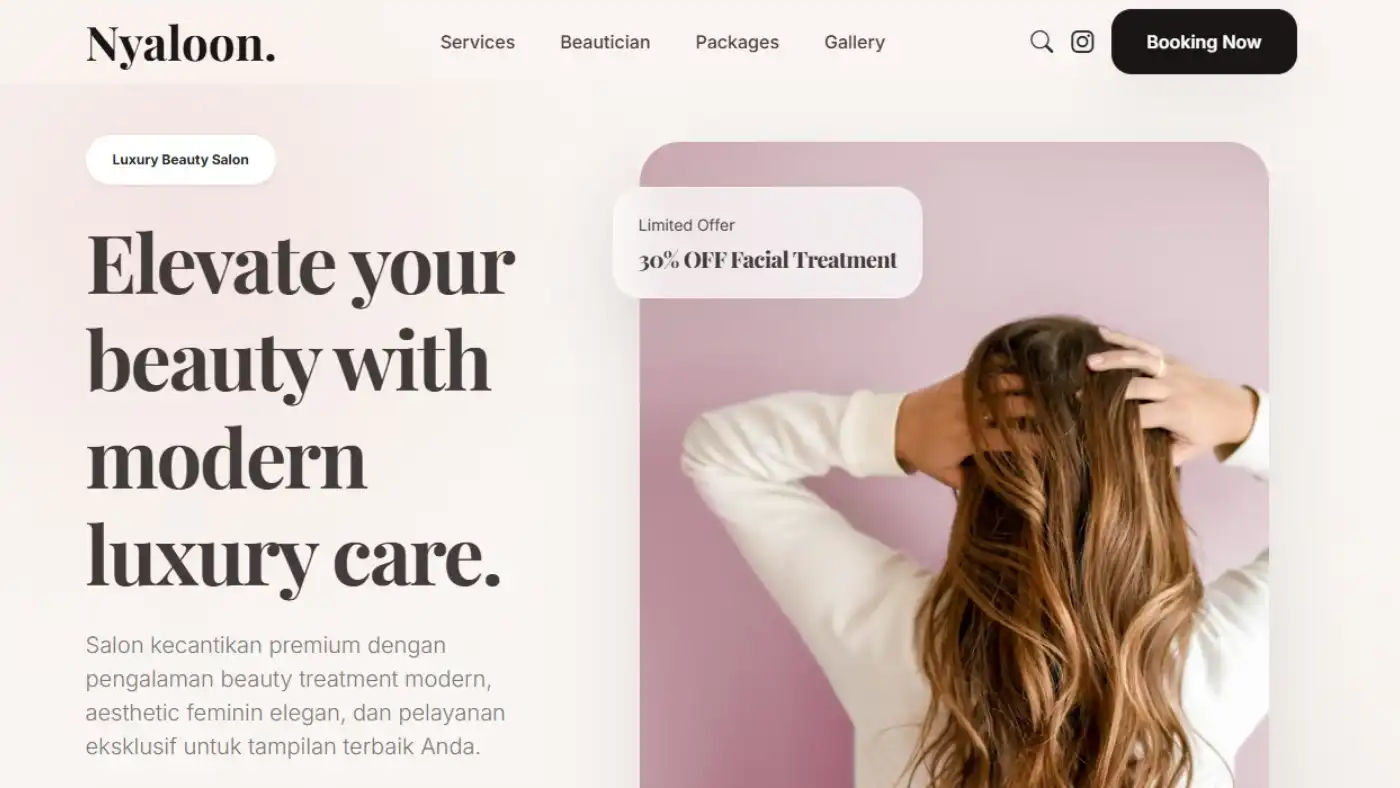 Nyaloon Web Template Salon