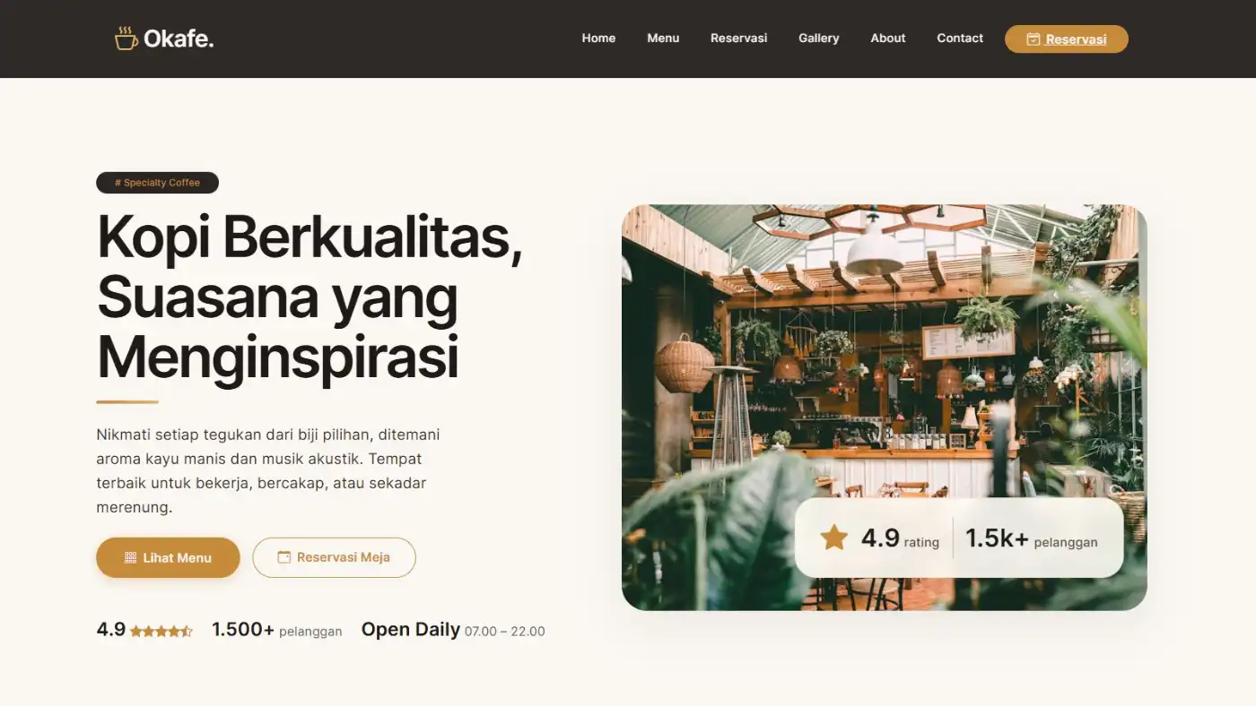 Okofee Web Template Kopi Shop