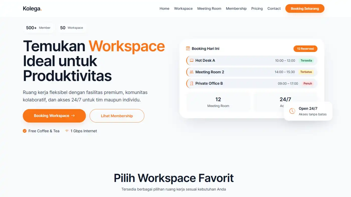 Workspace Web Template Space